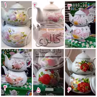کتری قوری لعابی گلدار مارک لومیلند