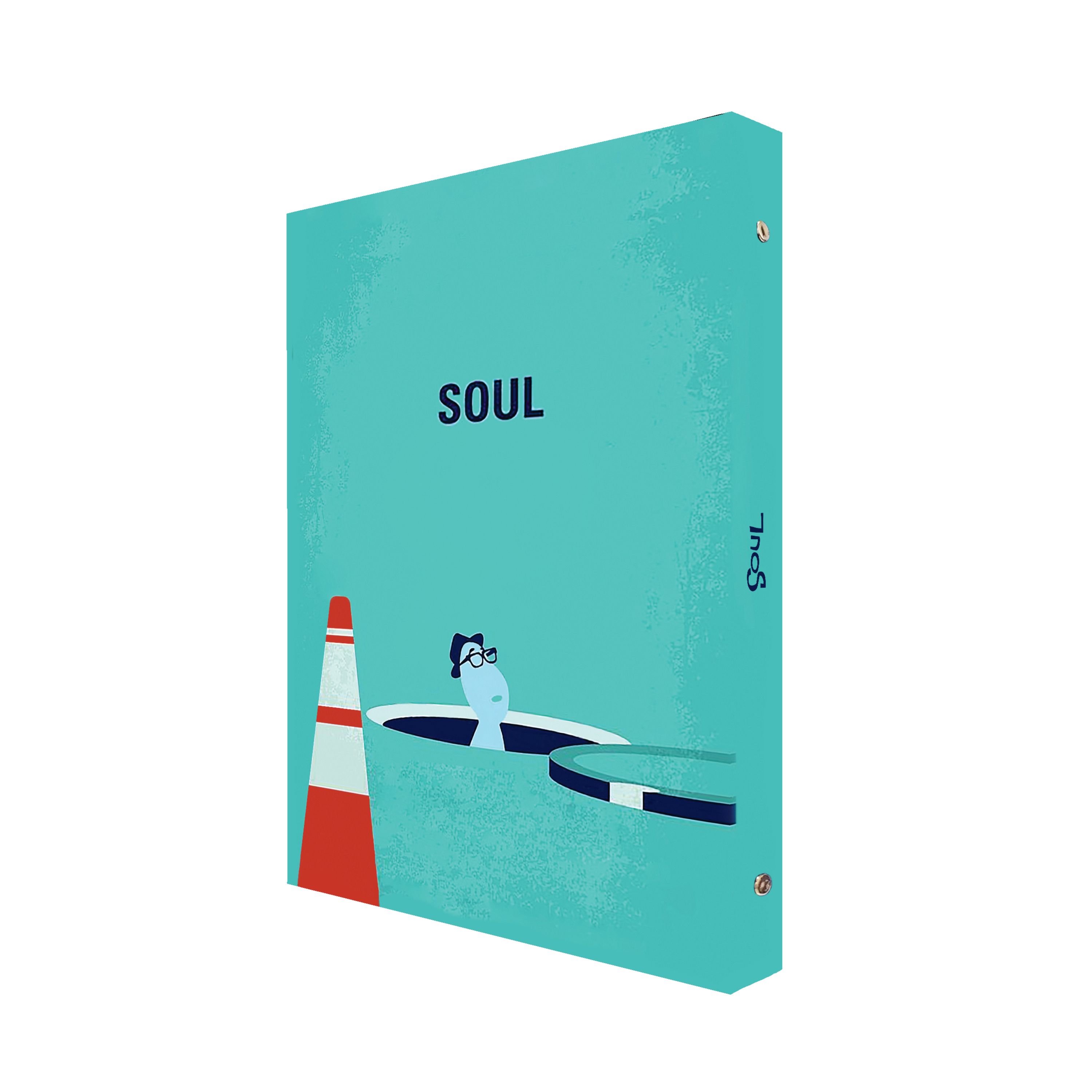 دفتر کلاسوری 100 برگ پدیده نقش مدل 26 حلقه کالکشن انیمیشن طرح روح soul کد 03