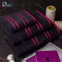 حوله ست سه تکه پارما رنگ مشکی