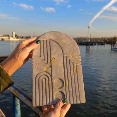 سینی موج رنگین کمان وارمر دار