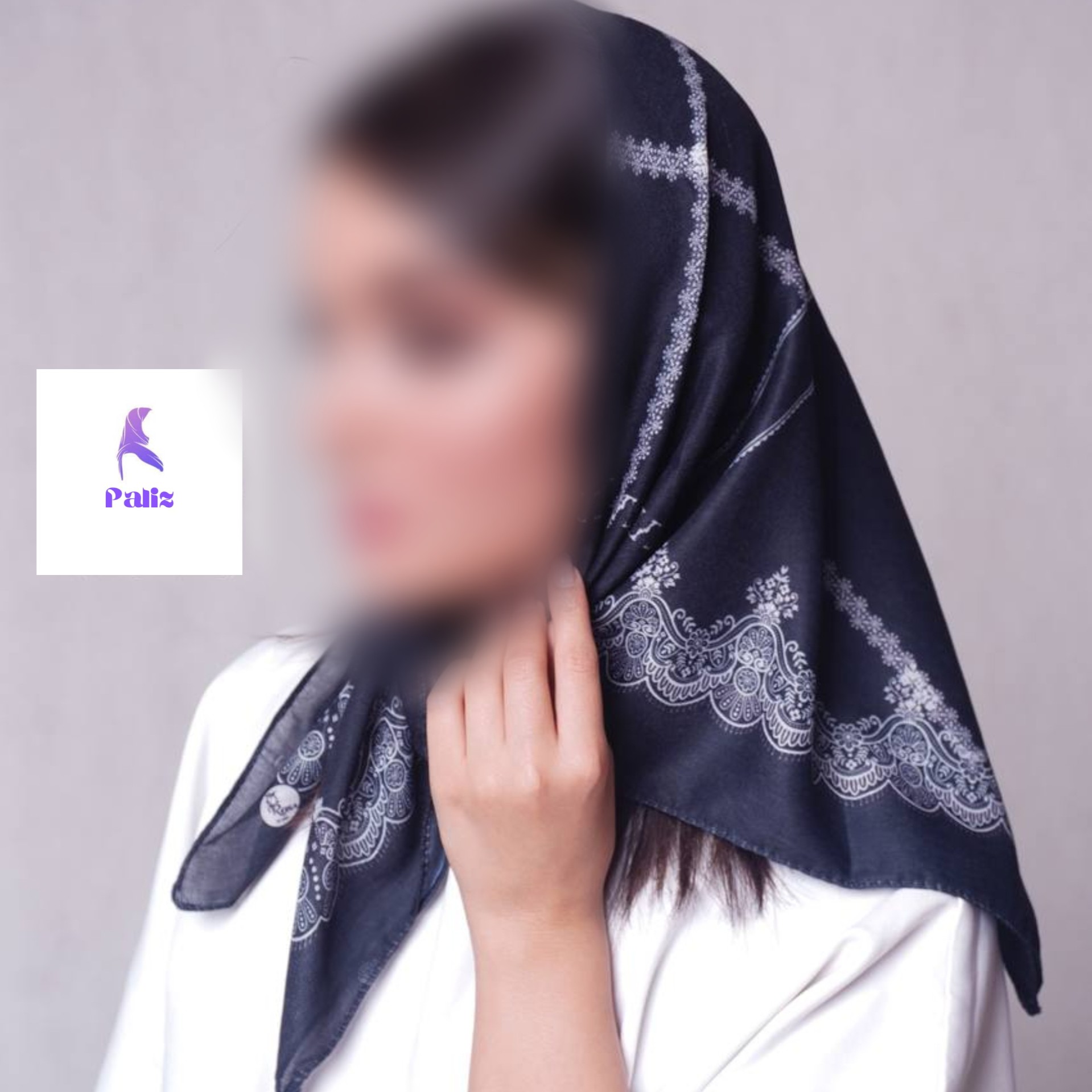 مینی اسکارف شیک جنس نخی قواره کار 75 تک رنگ کد 37