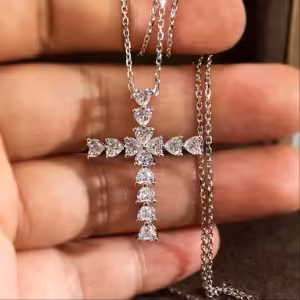 گردنبند طرح صلیب نگین دار کد XL140