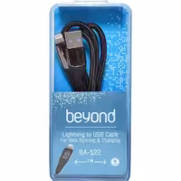 کابل آیفون 1متری کنفی سر فلزی LED بیاند 530و 522