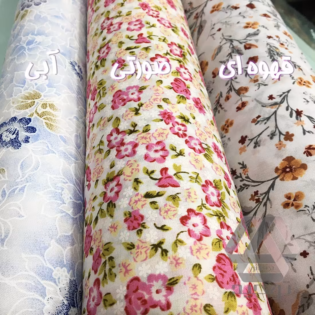 پارچه چادر نمازی  تترون نخی گلدار عرض 1.12 متر