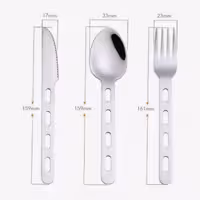 قاشق ، چنگال و چاقوی تمام استیل همراه کارابین MK2 (کیفیت فوق‌العاده بالا)