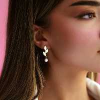 گوشواره طلا برگ