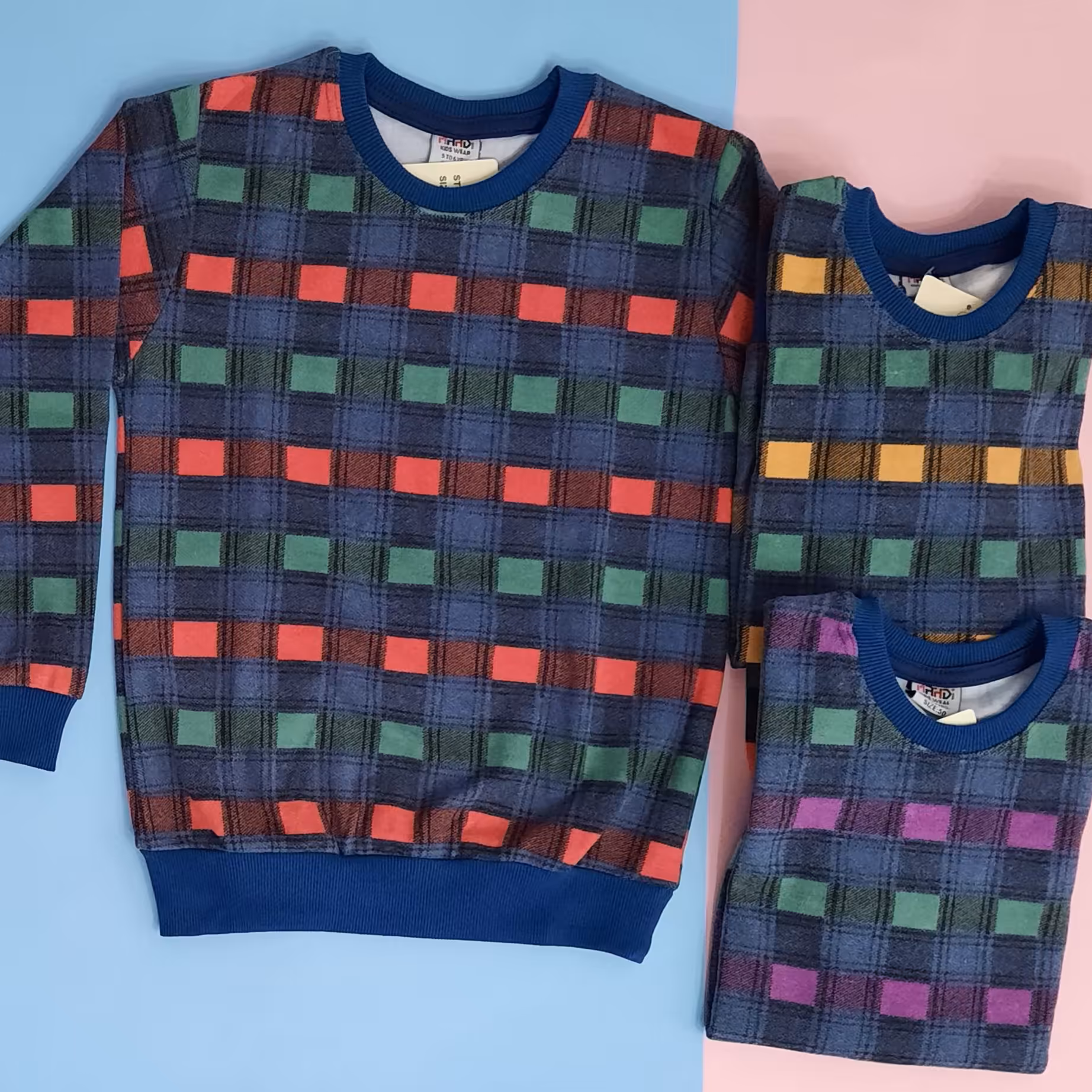 بلوز پسرانه طرح چهارخونه جنس سلانیک بسیار باکیفیت سایز 60 و 65