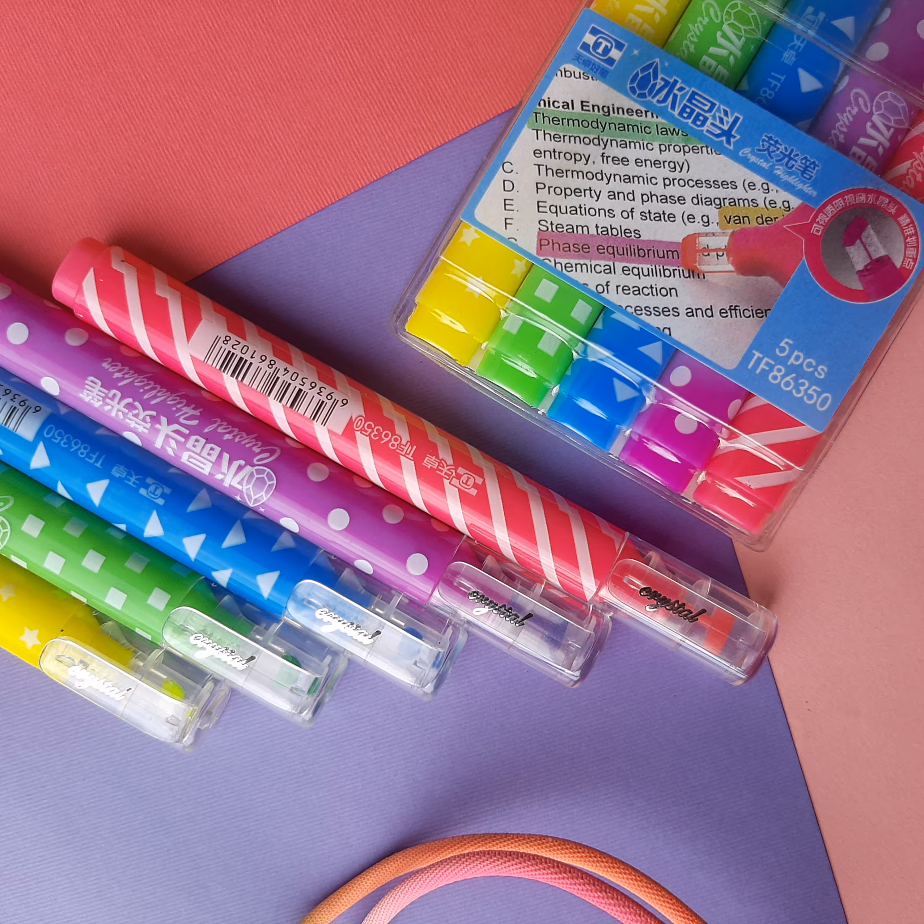 ماژیک فسفری هایلایت قلمی نوک شفاف یک عدد