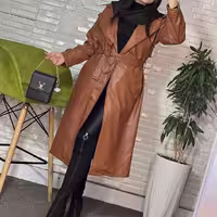 مانتو چرم پریسا. دارای رنگبندی  جنس اعلا 