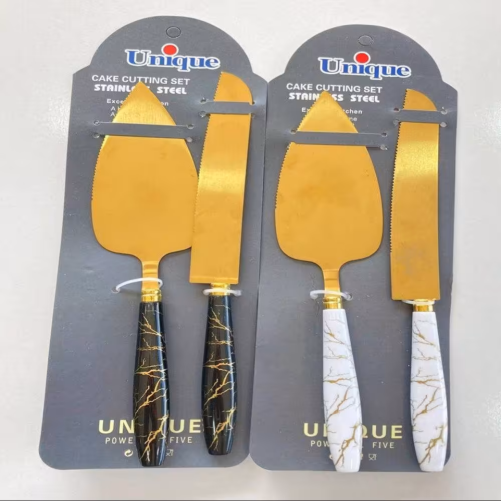 ست کارد و کفگیر یونیک طرح ماربل