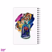 دفترچه یادداشت ۸۰ برگ بامبیلیپ مدل چوبی طرح انیمیشن دیو و دلبر کد 4872534