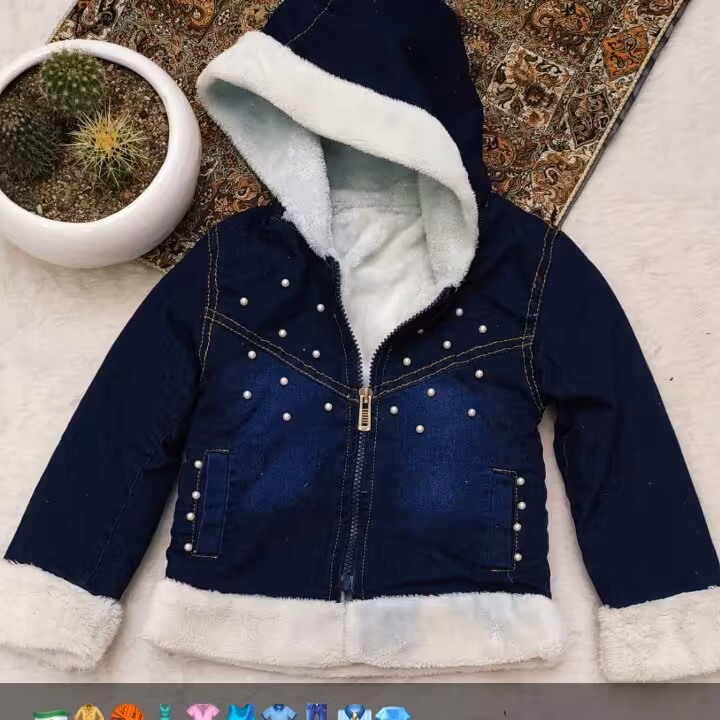 کاپشن لی دخترانه سایز 35 مناسب یک تا دوسال