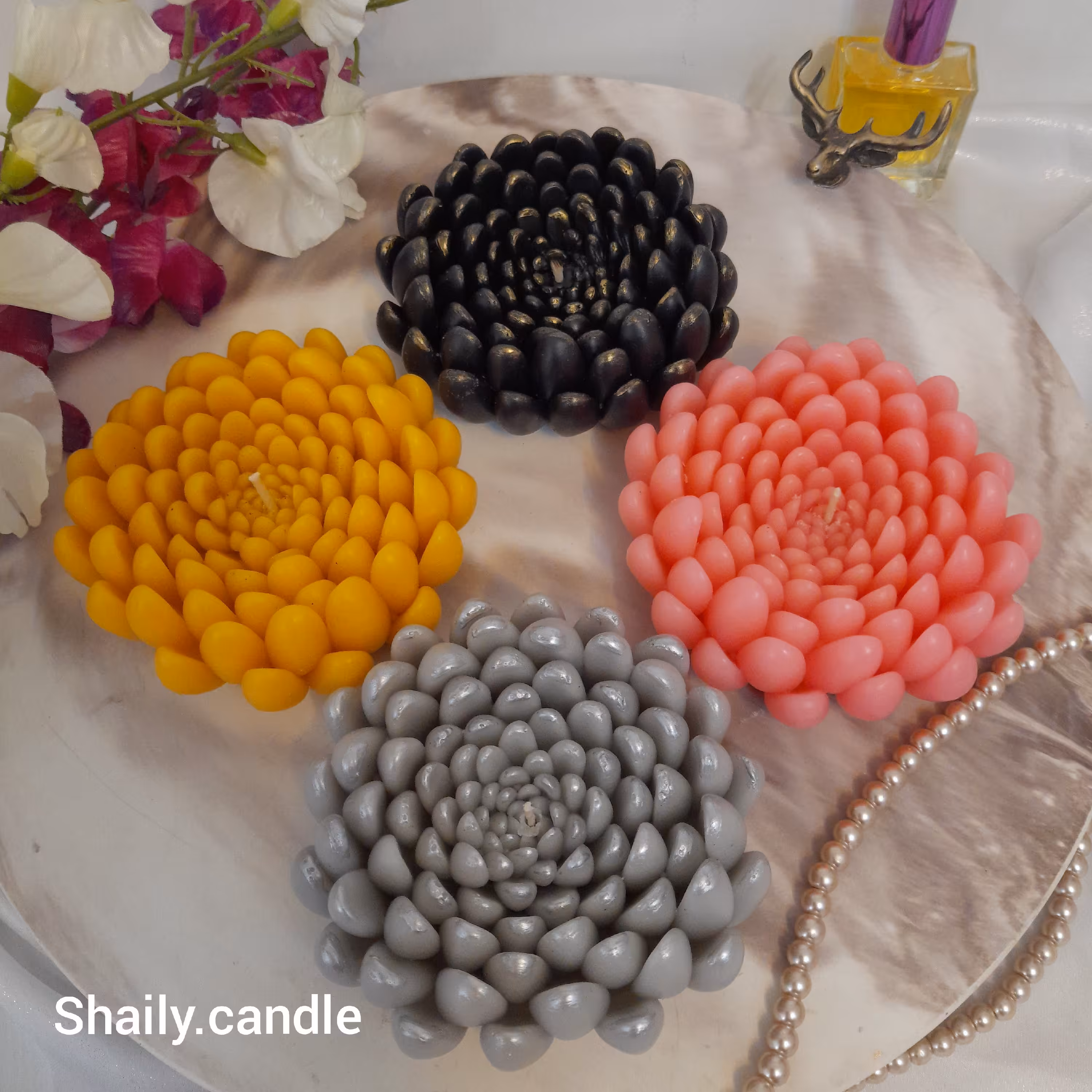 شمع گل داوودی تک عددی 