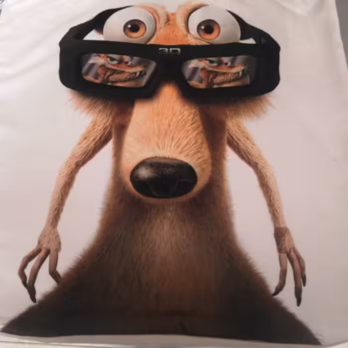 کوسن  کامل همراه با رویه و تویه 50 در 50 طرح سنجاب (پس کرایه)