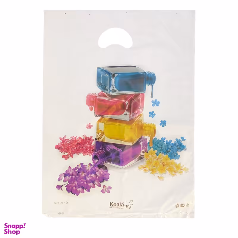 نایلون دسته دار طرح لاک کد KOA2535 سایز 35×25 بسته 100 عددی