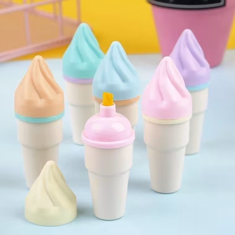 هایلایتر بستنی قیفی 6 رنگ