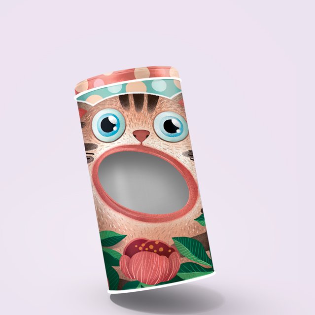 جای دستمال کاغذی مریخ طرح گربه