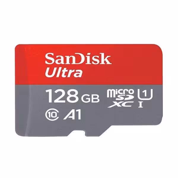کارت حافظه microSDXC سن دیسک مدل Ultra A1 کلاس 10 استاندارد UHS-I U1 سرعت 100MBps ظرفیت 128 گیگابایت