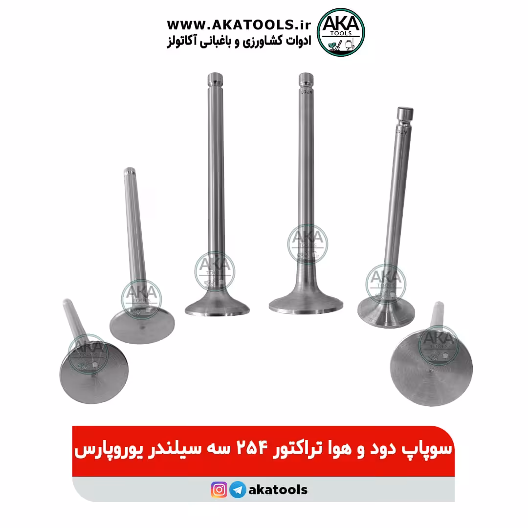 سوپاپ دود و هوا تراکتور 254 سه سیلندر یوروپارس