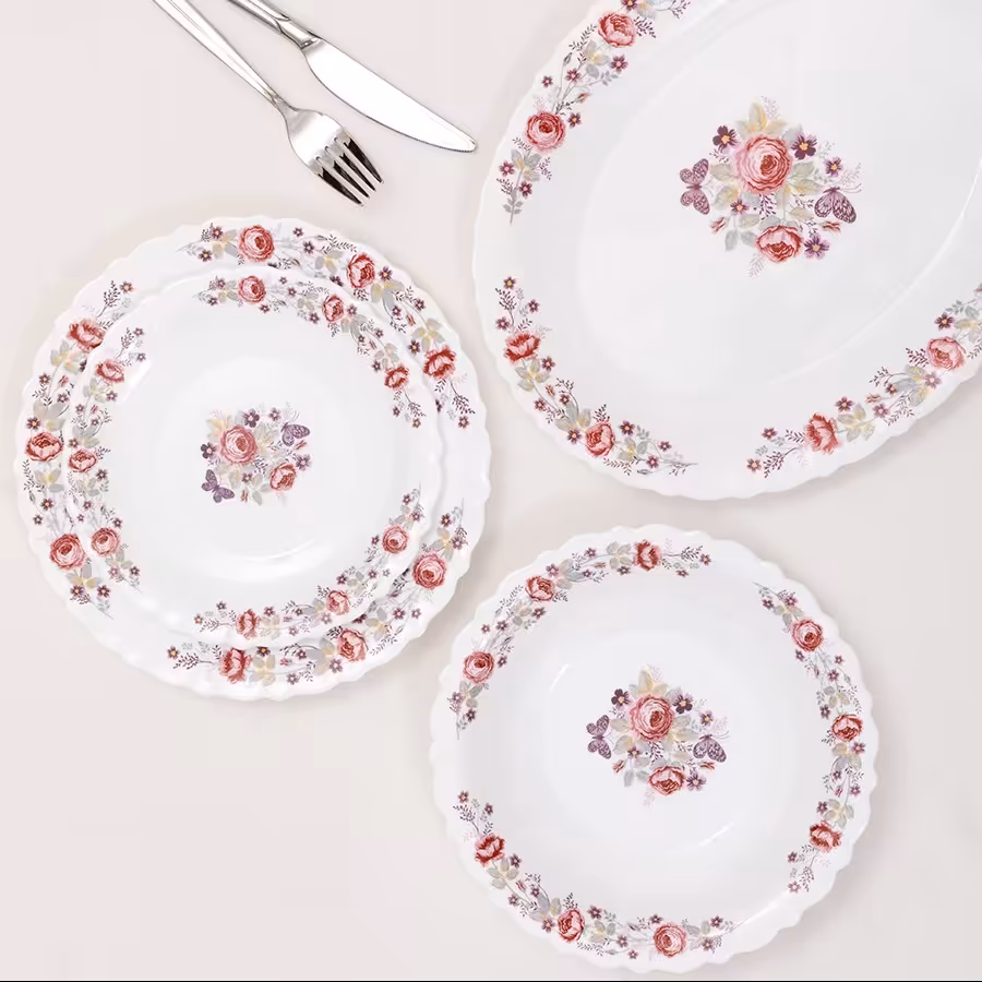 سرویس پذیرایی آرکوپال 28 پارچه پارس اپال طرح دنیز  230 قالب دایره V