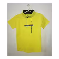 تیشرت آستین کوتاه یقه باحال - مدل ALEX - رنگ زرد - سایز  XXL , XL , L
