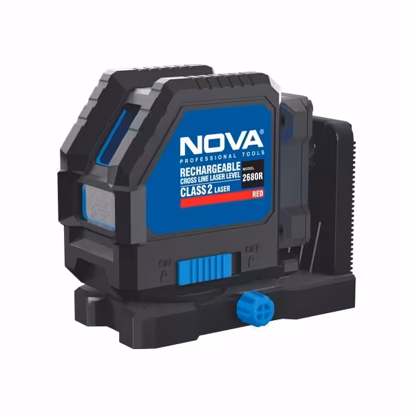 تراز لیزری شارژی دو خط قرمز نووا مدل 2680R