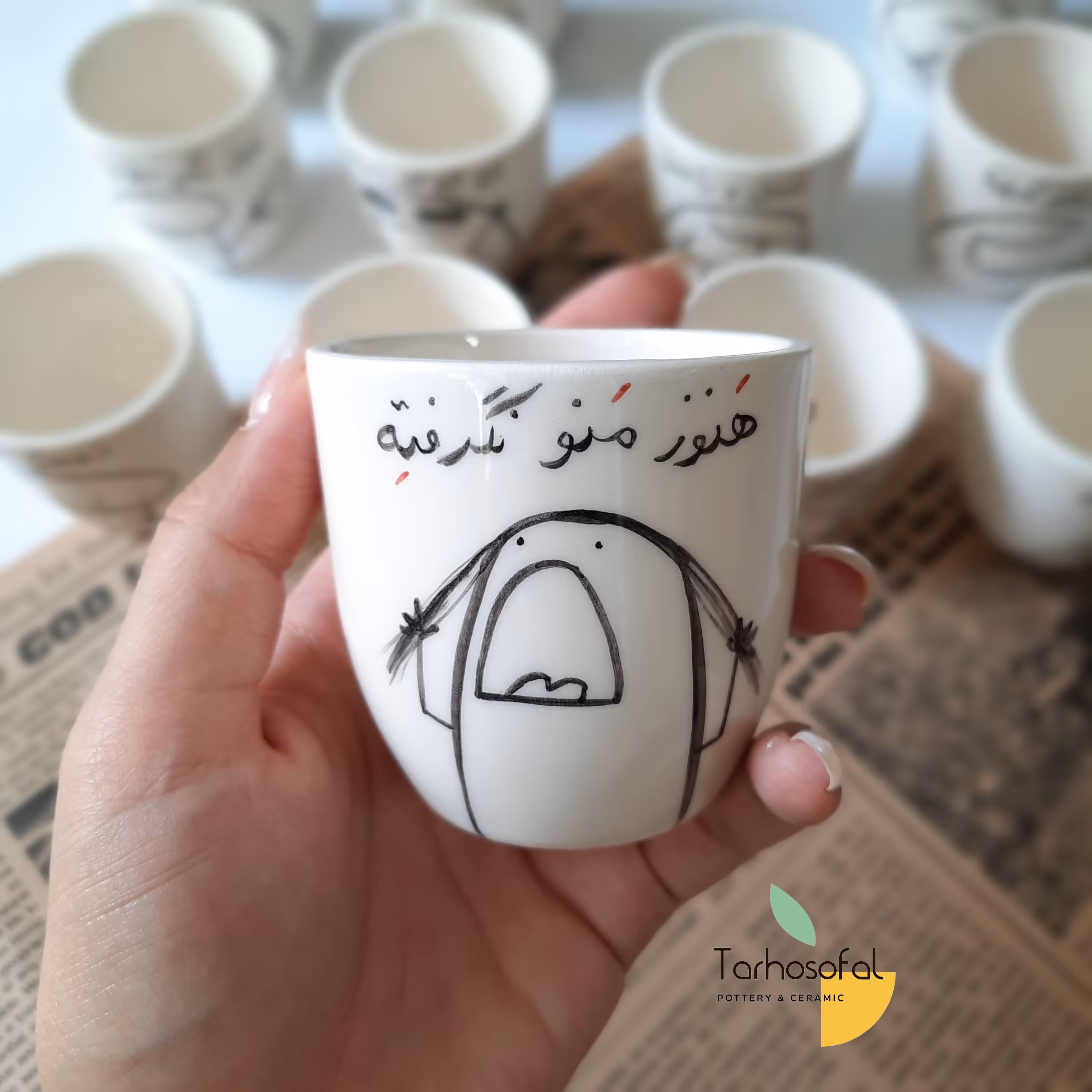 ست 6عددی شات قهوه در 6طرح مختلف فانتزی و جذاب