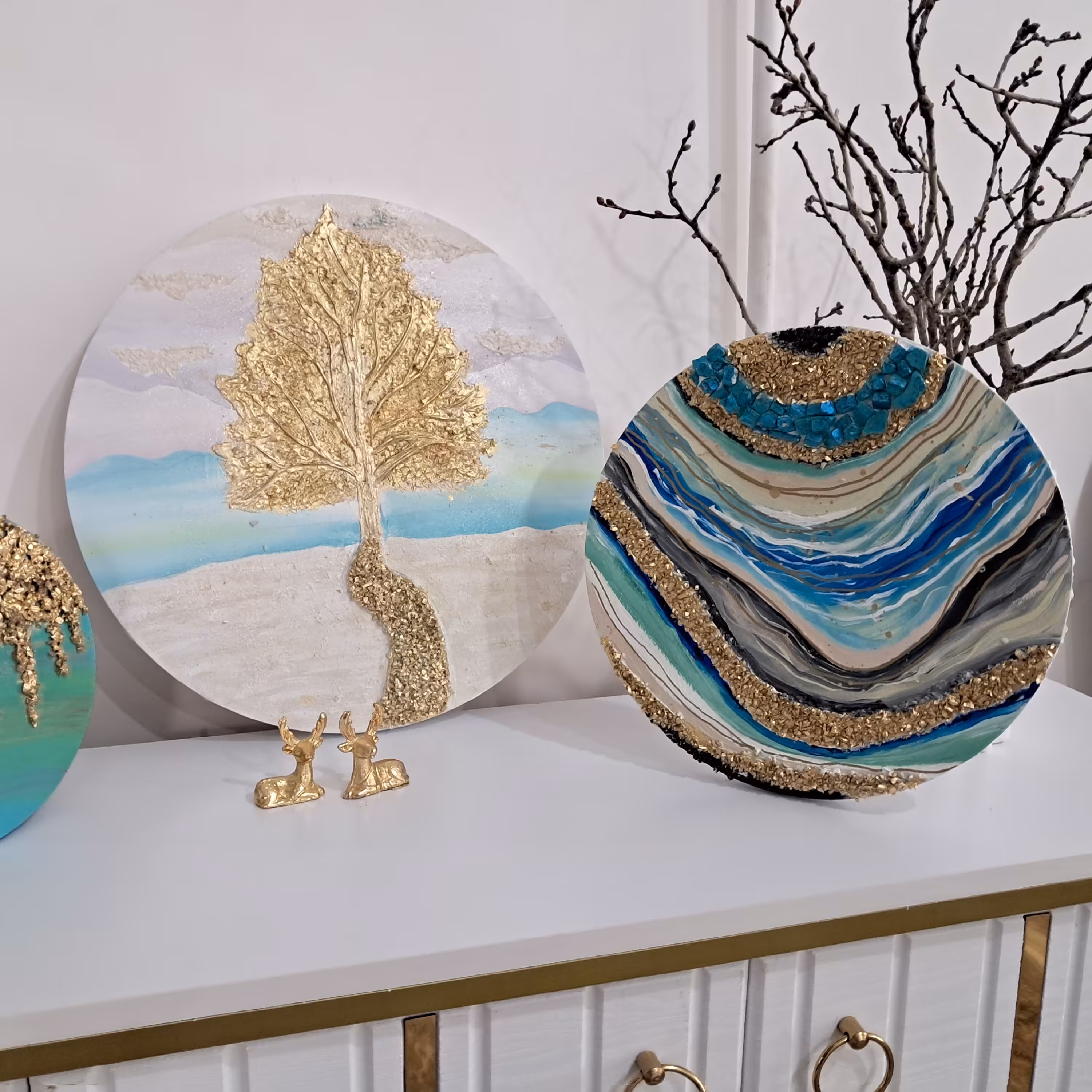 تابلو دکوراتیو گرد و برجسته خیلی شیک