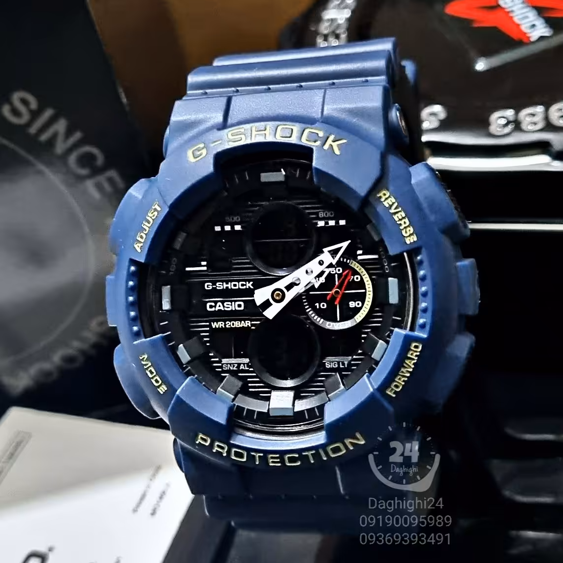 ساعت مچی اسپرت جی شاک (GSHOCK)سرمه ای
مدل  GShock GA1401A1ER موتور دو زمانه (عقربه پمپی هیدرولیک)