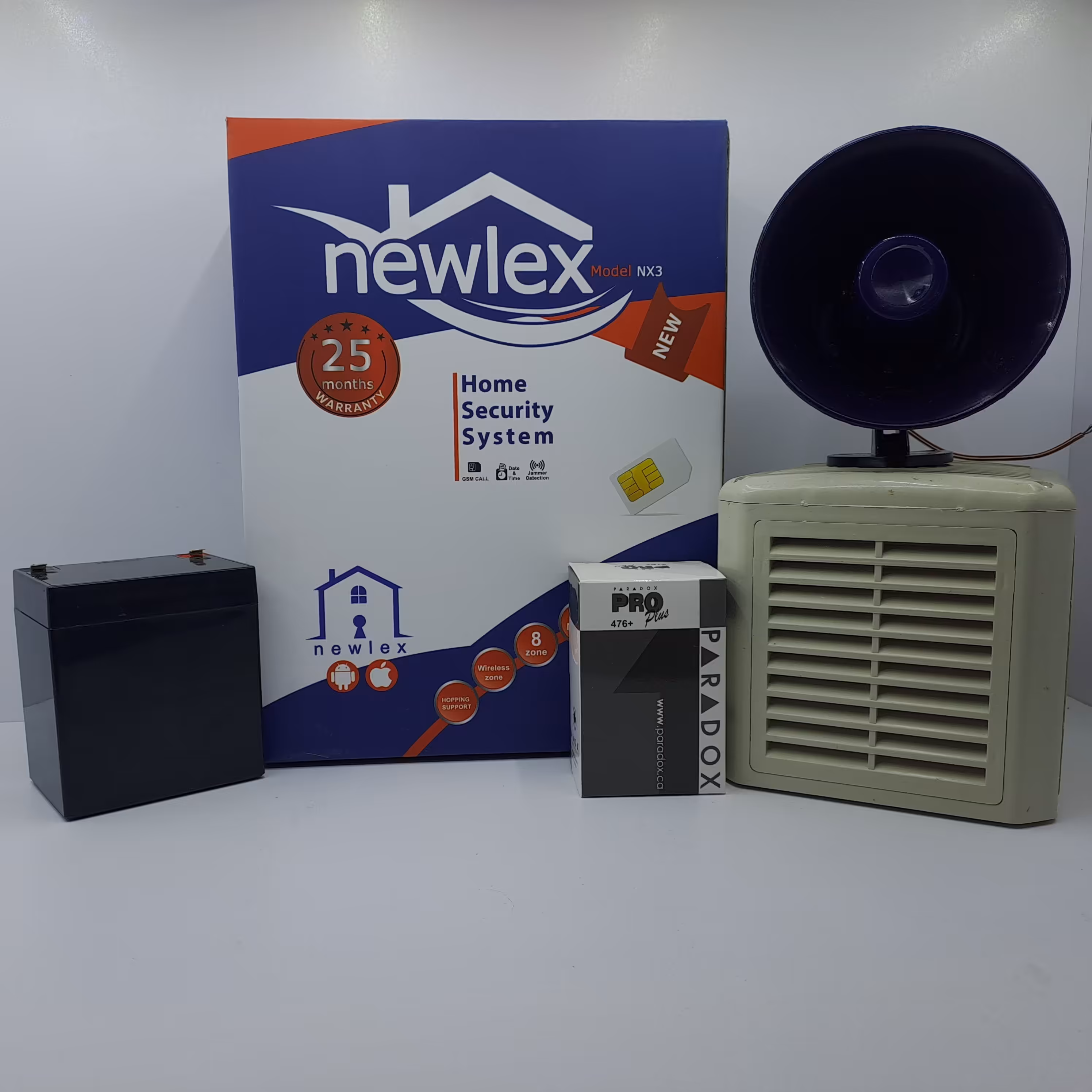 پک دزدگیر  سیم کارتی نیولکس به همراه چشمی یک عدد چشمی سیمی کد 3001