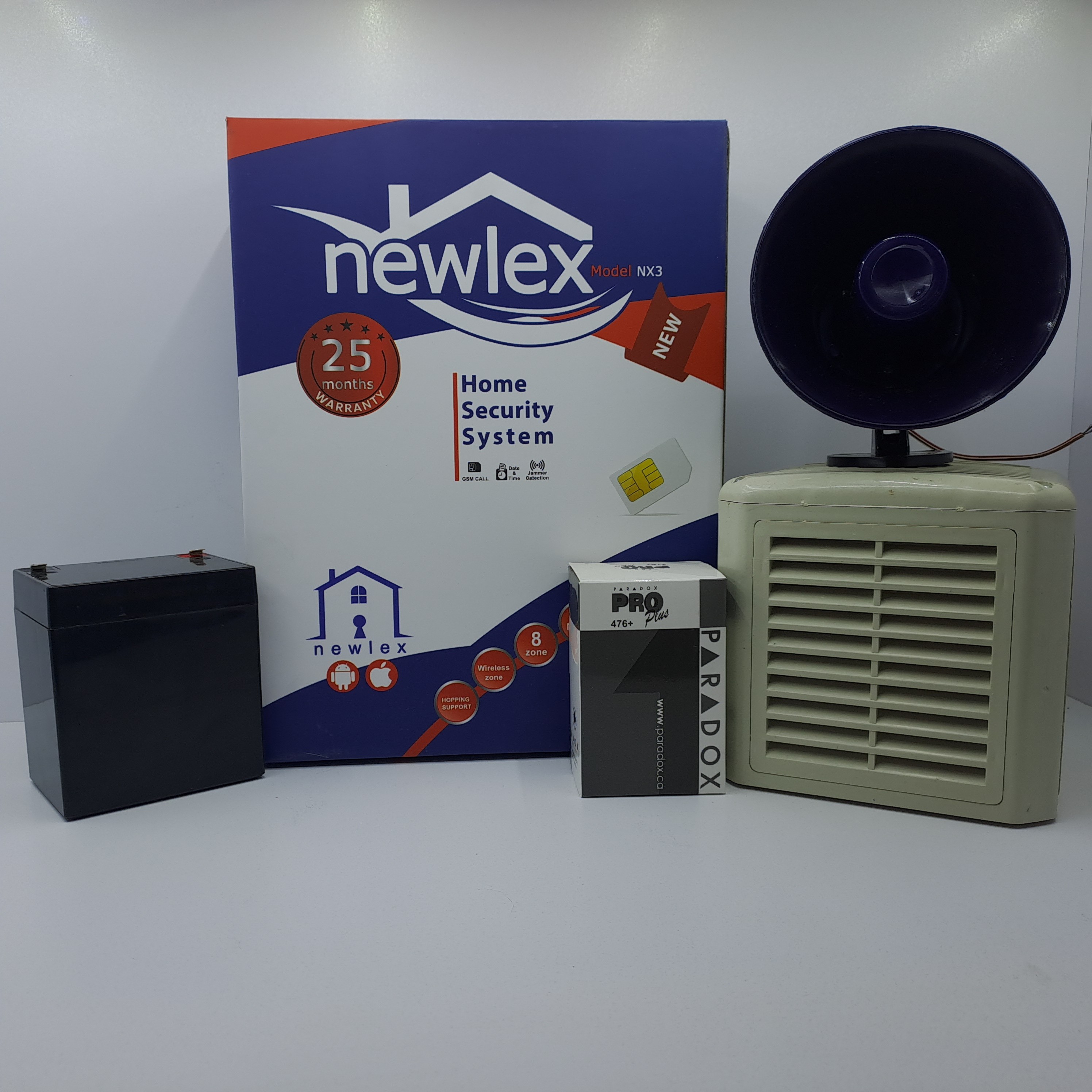 پک دزدگیر  سیم کارتی نیولکس به همراه چشمی یک عدد چشمی سیمی کد 3001