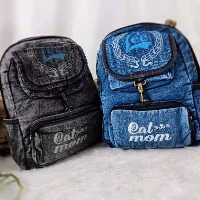 کوله پشتی جین مدل طاووس