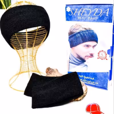 هدبند بافت مشکی مرادنه و زنانه جنس بافت ضخیم و کشی