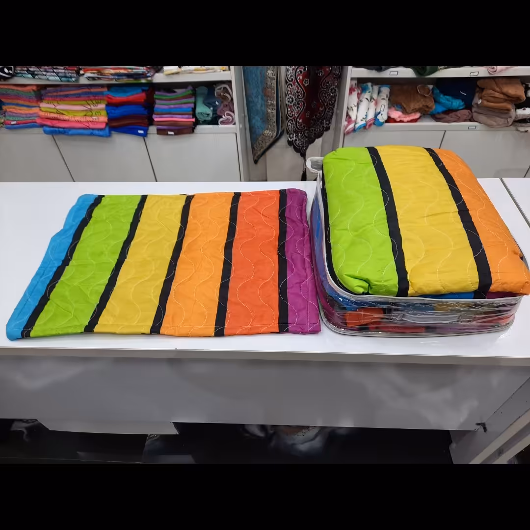 روتختی بهاره روتختی پنبه دوزی دونفره اعلا.3  تیکه با روبالشتی لبه دار