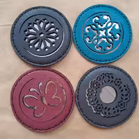 قاب اینه چرم دستدوز