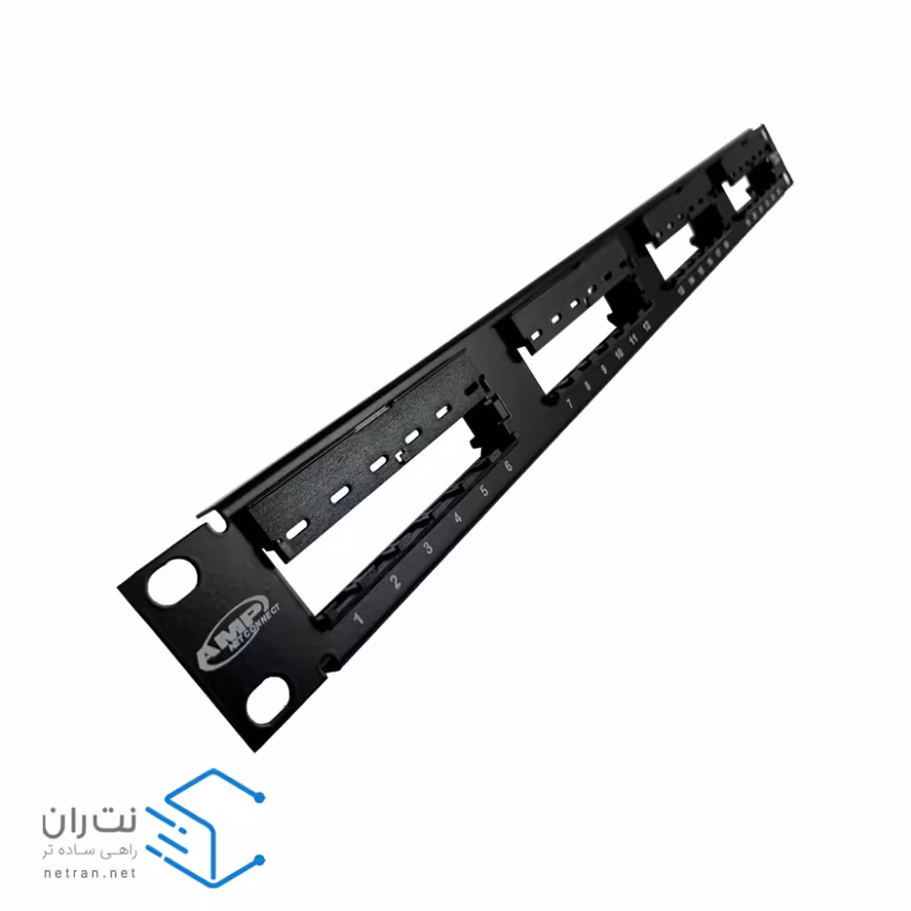 قیمت و خرید پچ پنل امپ 24 پورت Cat6 UTP به همراه کیستون | نت‌ران، راهی ساده‌تر