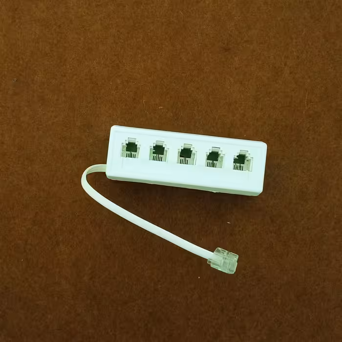 مبدل 1 به 5 تلفن امکان اتصال 5 وسیله  نظیر مودم ، فکس ، تلفن روی یک خط تلفن