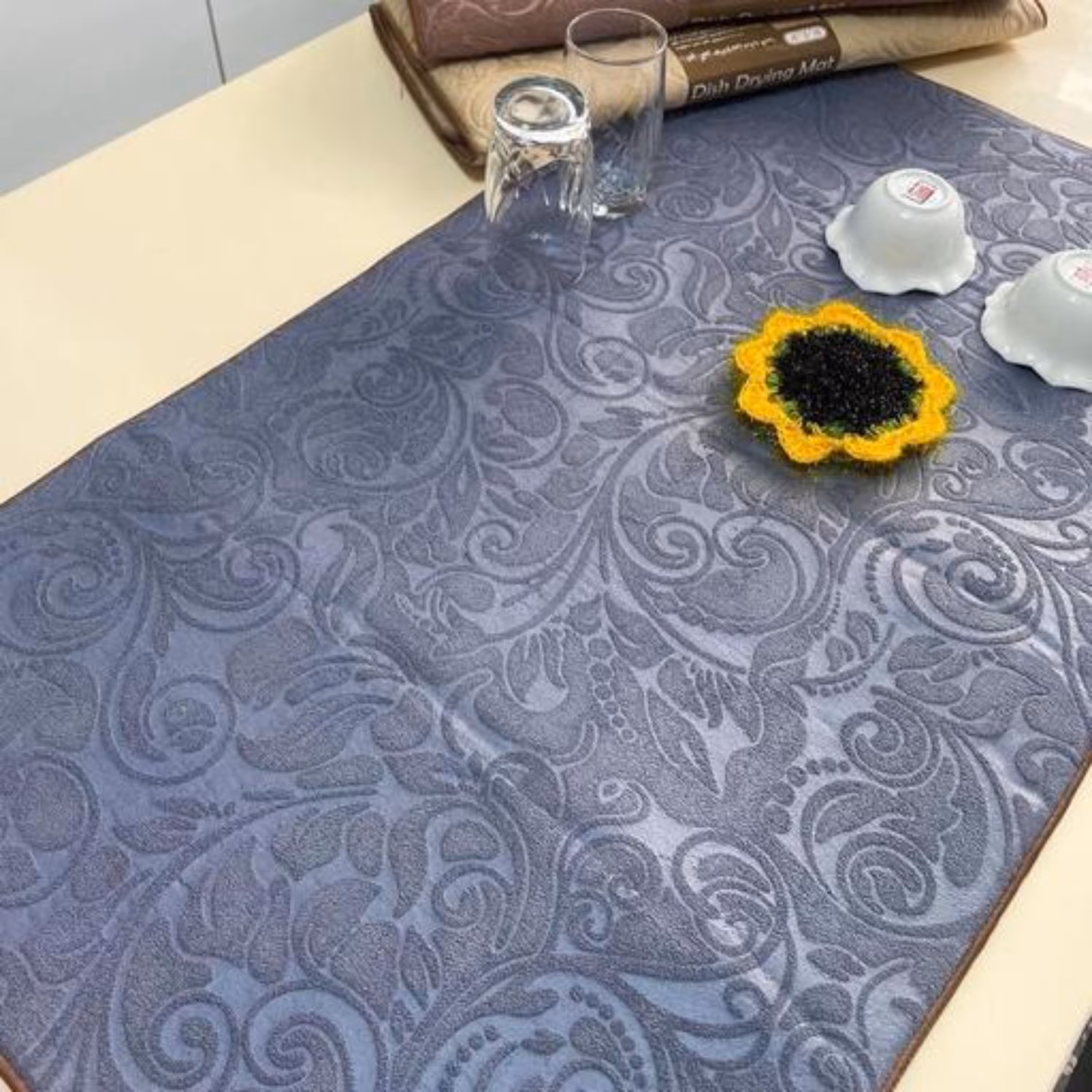 نمگیر ( کنارسینکی ) جادویی میکروفایبر ظروف و میوه سایز 50 در 90 قدرت آبگیری بالا