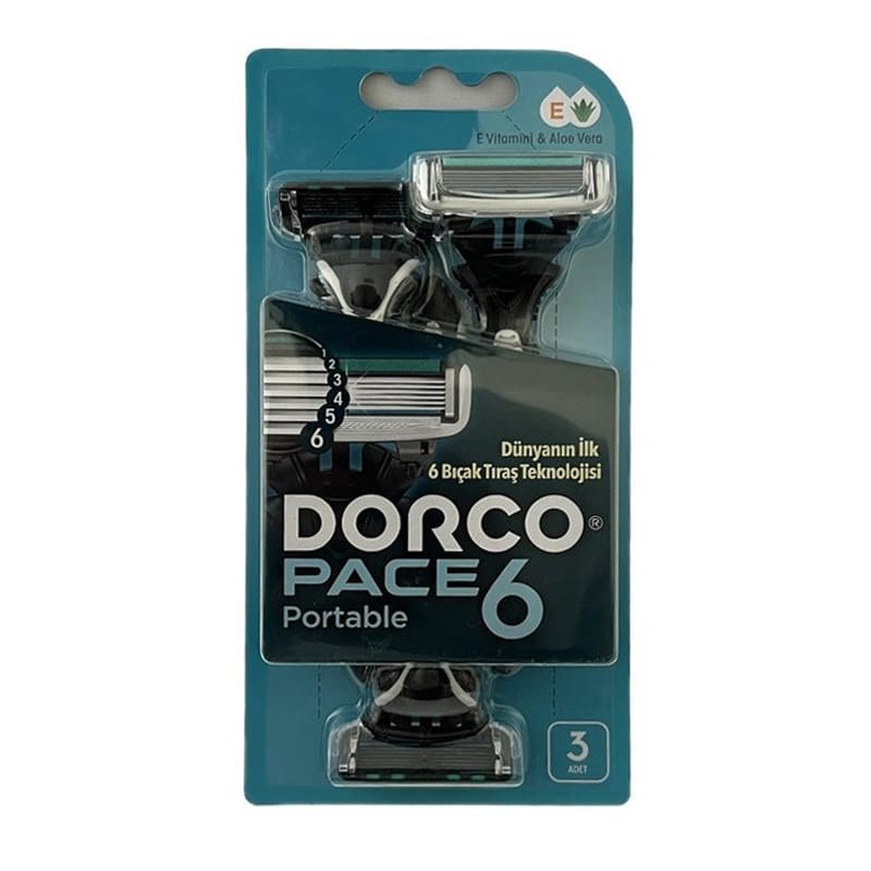 خودتراش ژیلت دورکو 6 تیغ بسته 3 عددی DORCO