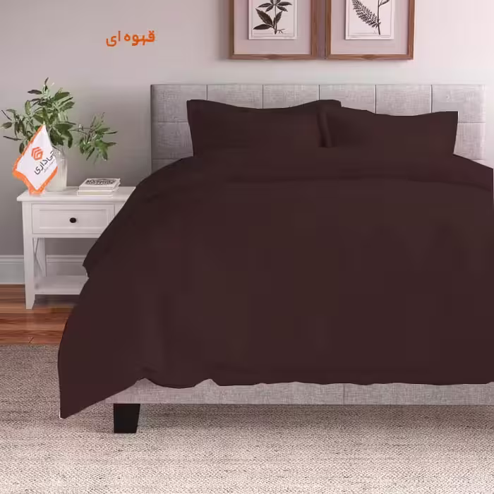 سرویس روتختی کاوری چیداری رنگ قهوه ای دو نفره چهار تکه عرض 160
