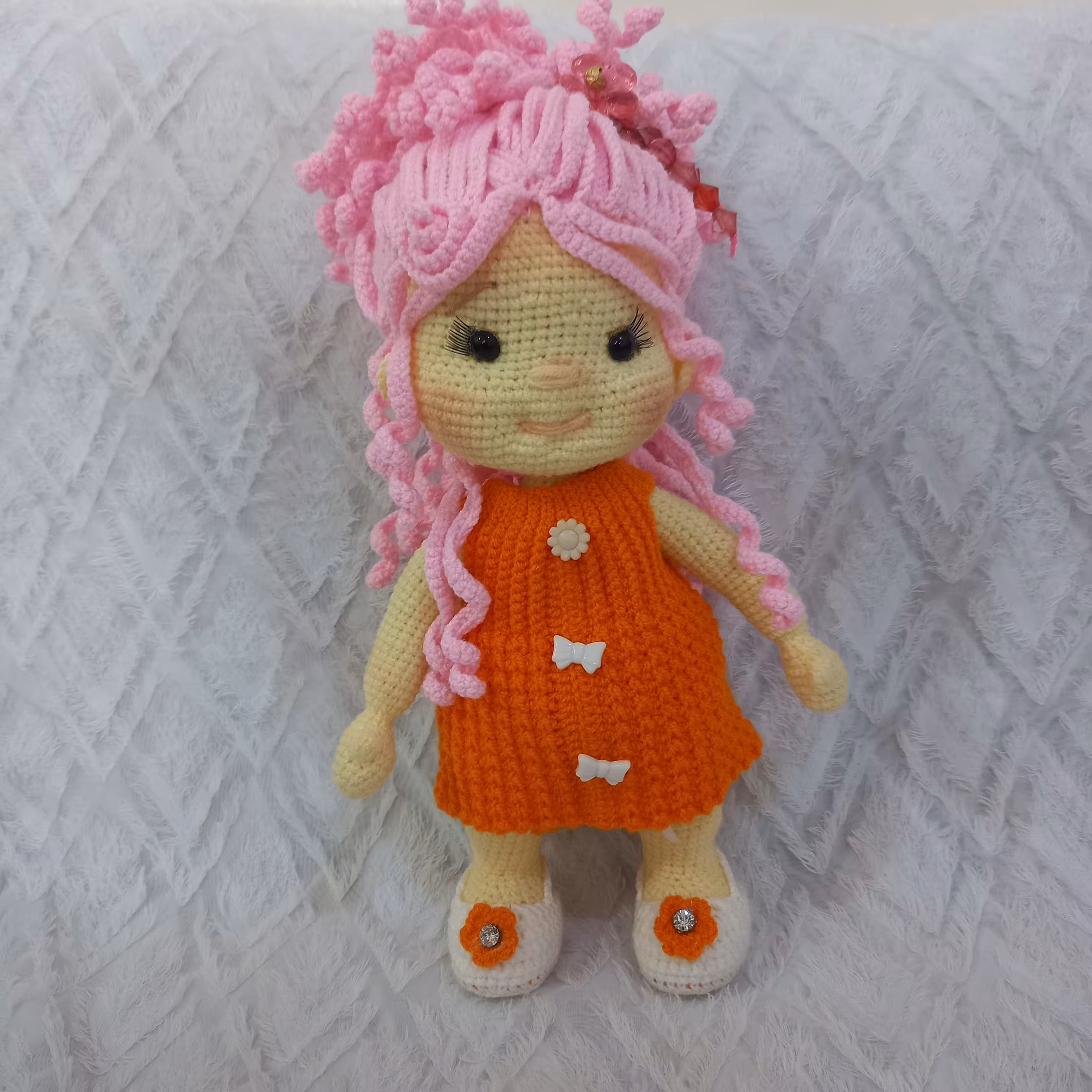 عروسک بافتنی نارنجی