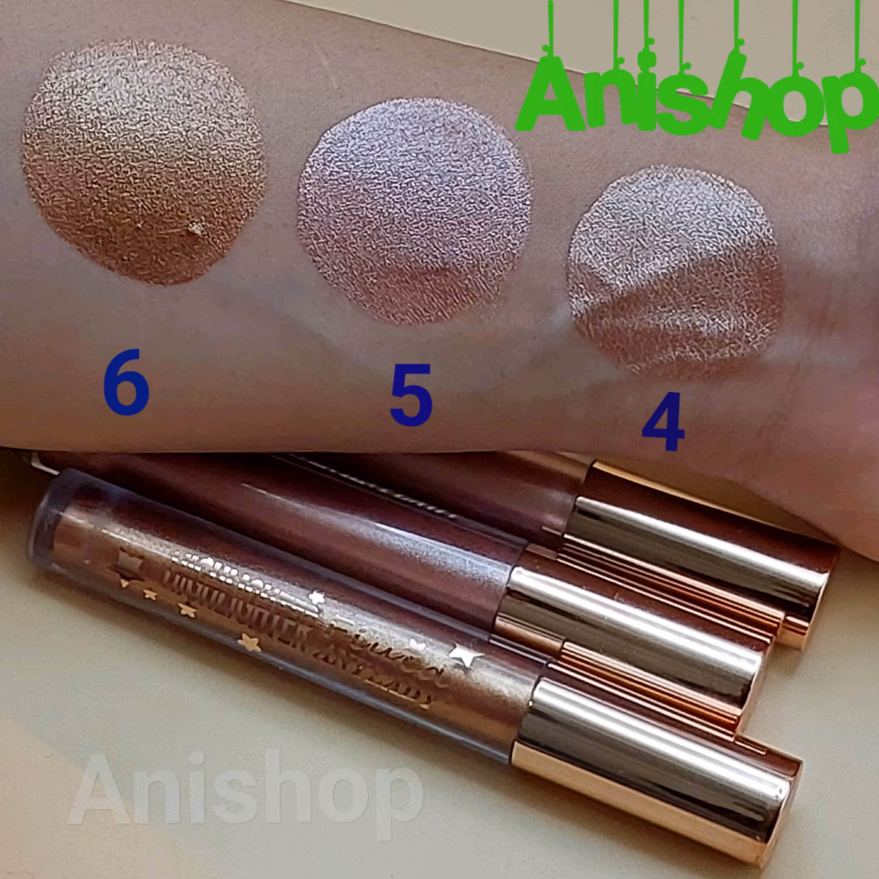 هایلایتر مایع ANY  LADY شماره 6  رنگ مسی براق و جلوه گر  برجسته سازی زوایای صورت  ضدآب  شاین لایت  ماندگاری 24 ساعته 