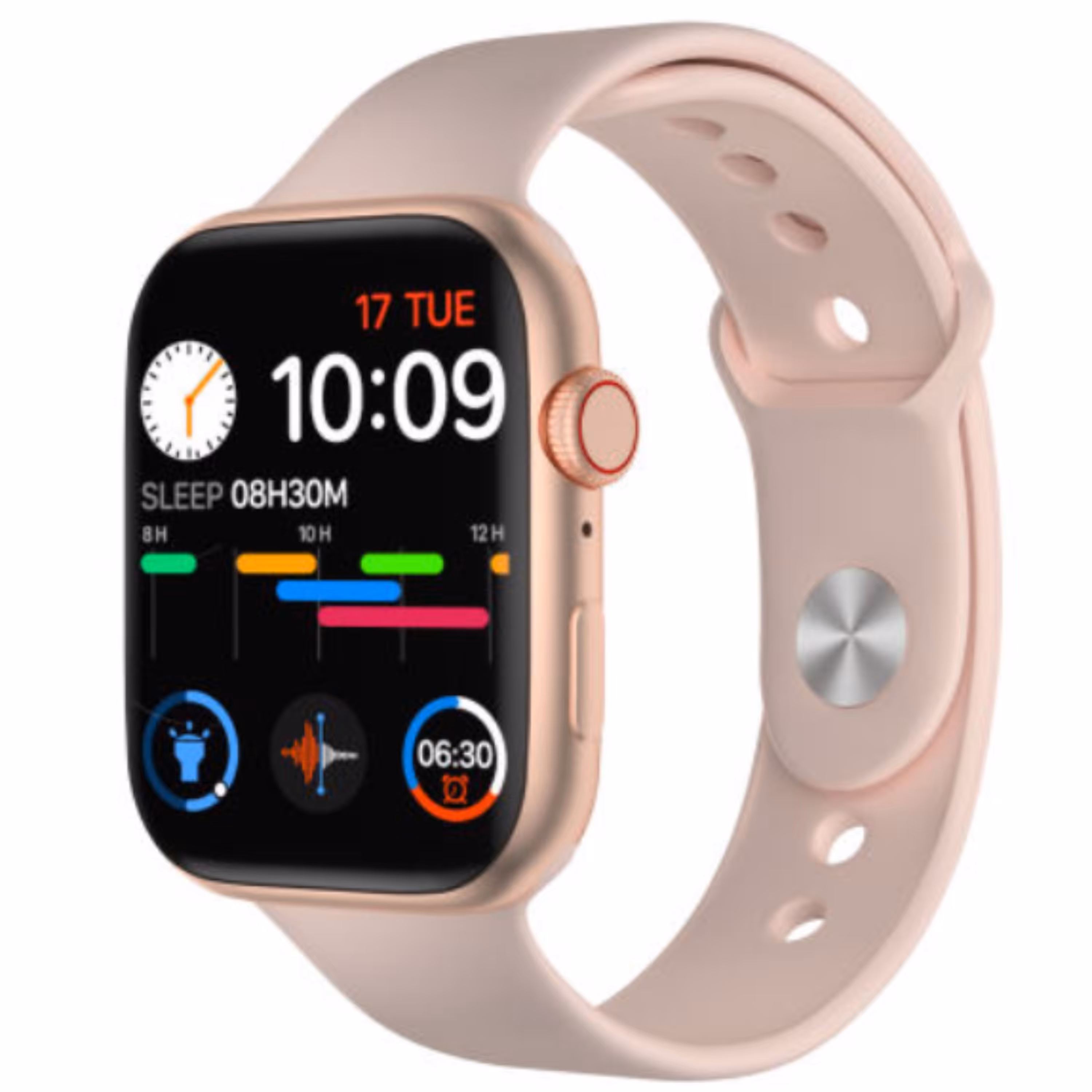 ساعت هوشمند ht99 plus طلایی با لوگوی اپل