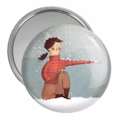 آینه جیبی خندالو مدل برف کد 5433