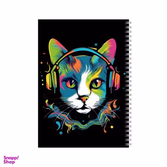 دفتر مشق 100 برگ بامبیلیپ طرح گربه و موزیک کد 5147261