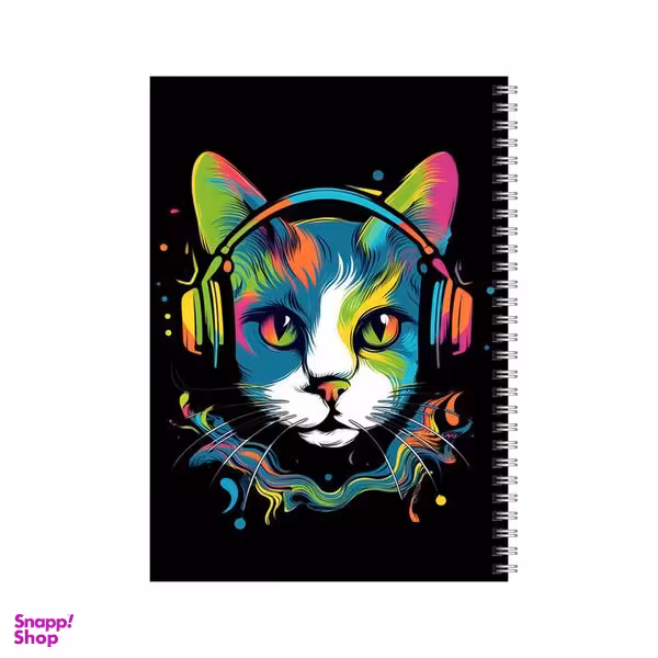 دفتر مشق 100 برگ بامبیلیپ طرح گربه و موزیک کد 5147261