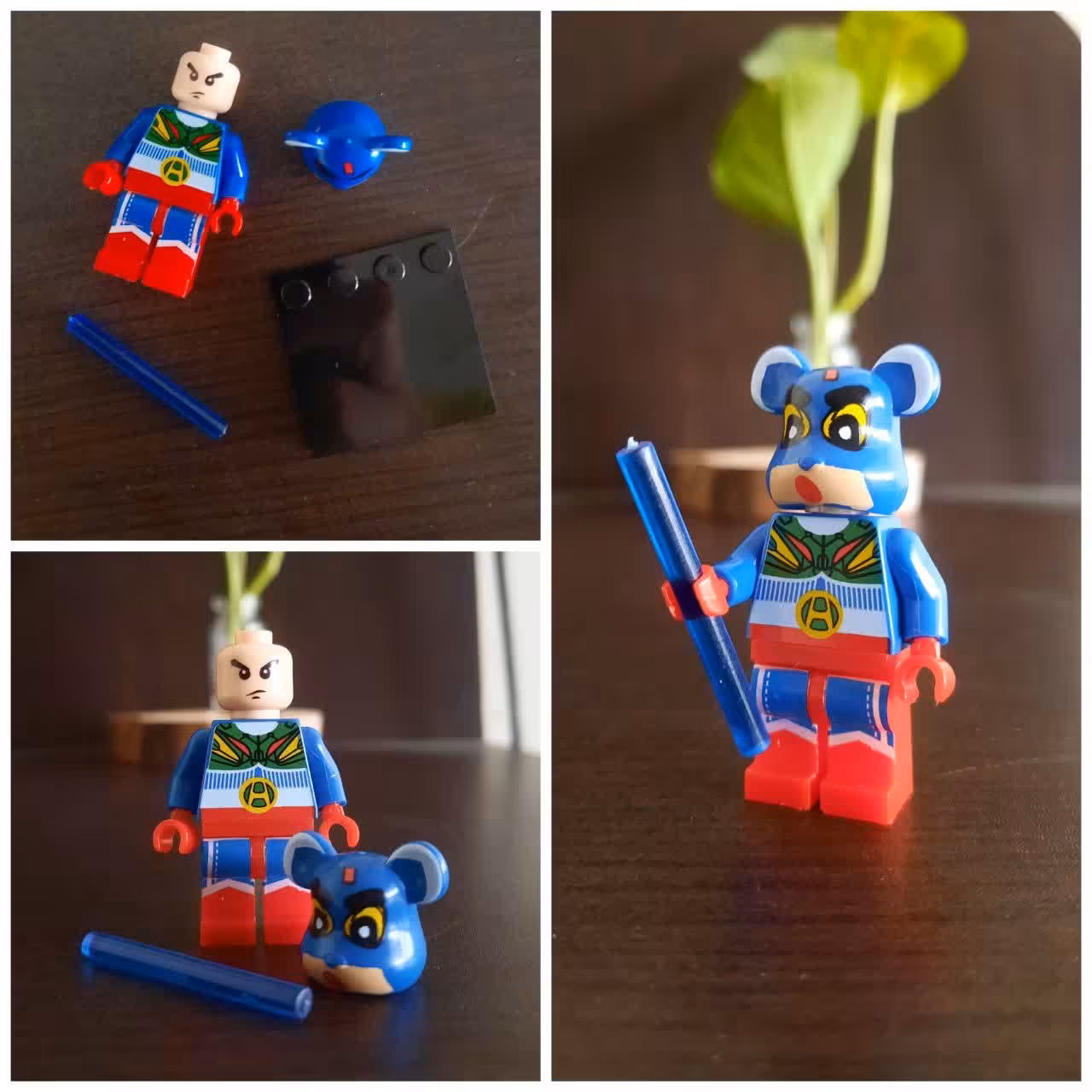 لگو اقتصادی قهرمان با کلاه و سلاح مخصوص همراه با پلیت سری خرس ها