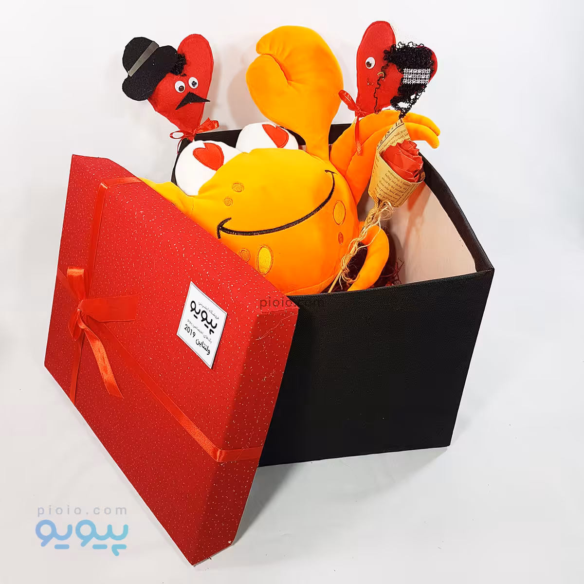 پک کادو ولنتاین ارزان بزرگ با عروسک خرچنگ 50 سانتی