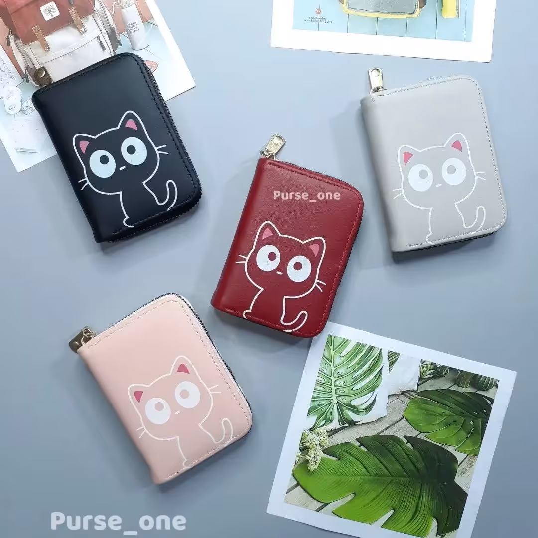 کیف پول جاکارتی آکاردئونی مدل گربه اورجینال وارداتی ارسال رایگان 