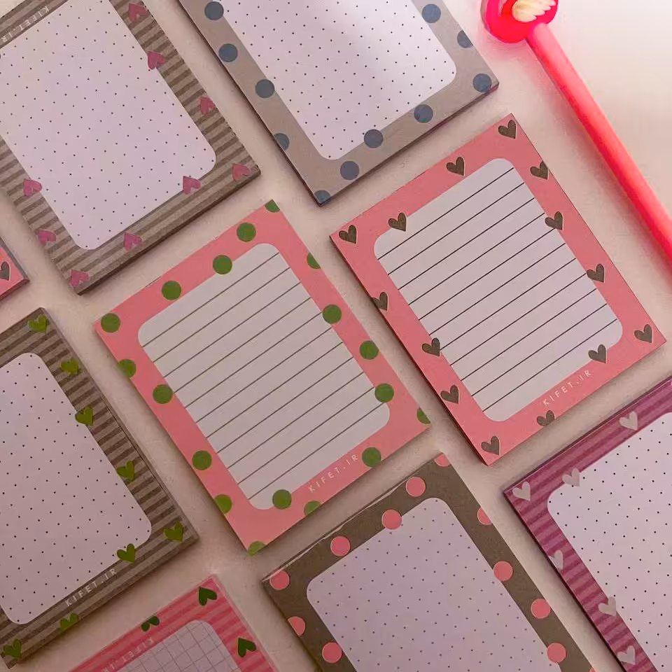 لوازم تحریر فانتزی برگه یاداشت نوت پد فانتزی هر عدد